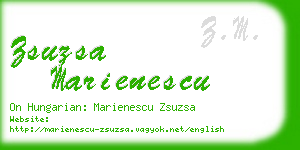 zsuzsa marienescu business card